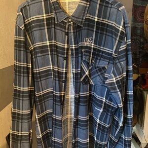 Vans Navy/Blk/White Corduroy Plaid Men's Flannel Style Shirt(Vintage 90’s)